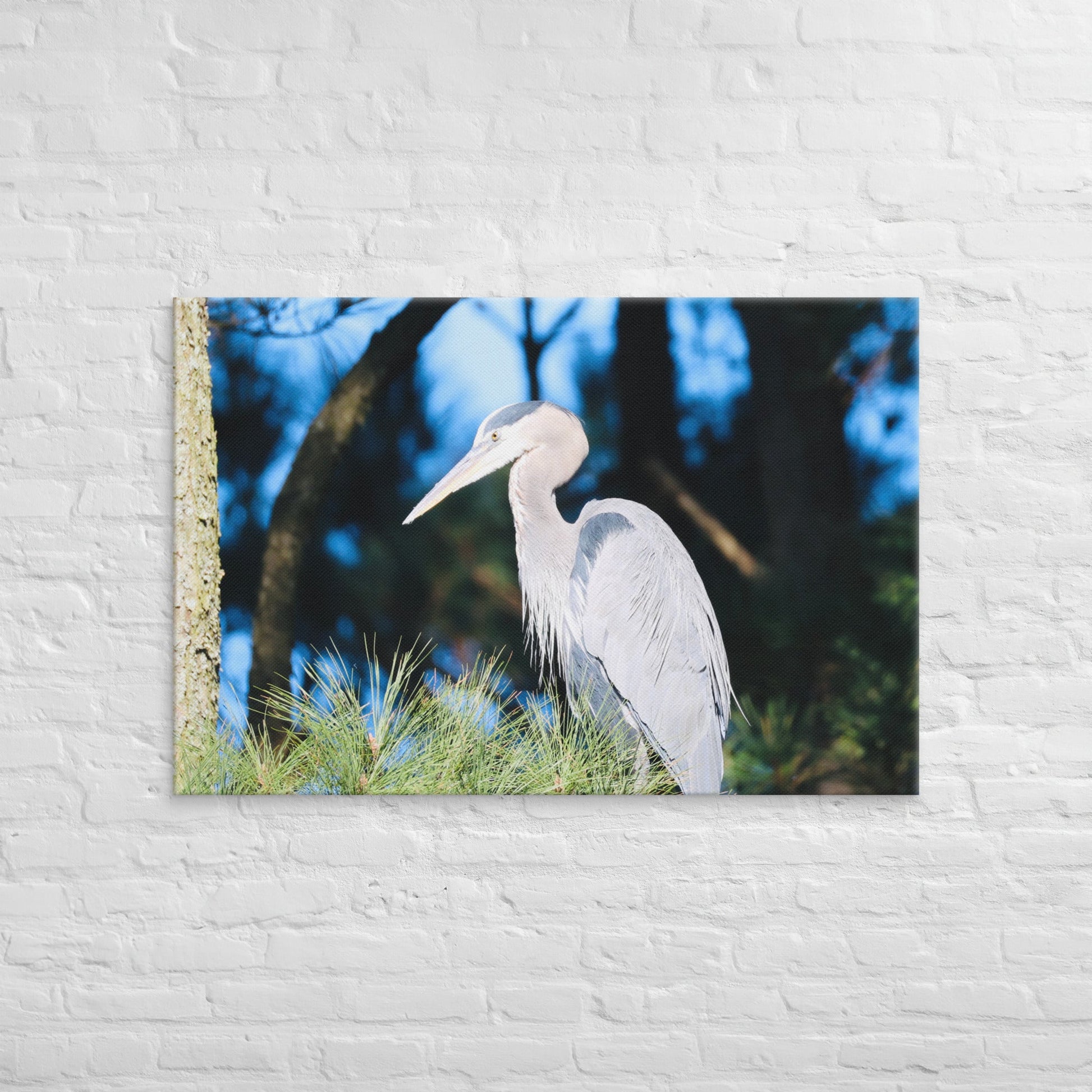Canvas Great Blue Heron - Nature By Poli Canvas Great Blue HeronNature By Poli Nature By Poli 32″×48″