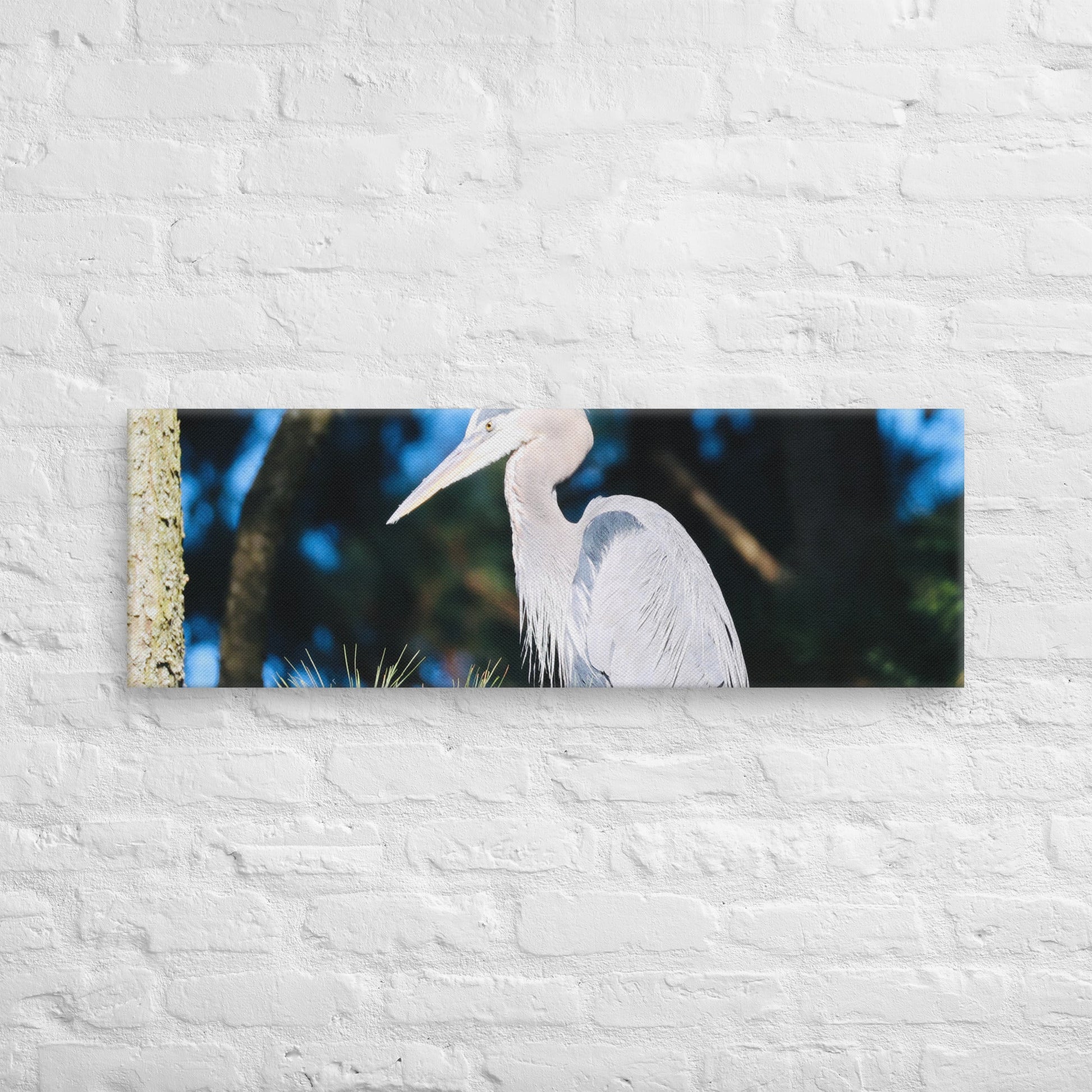 Canvas Great Blue Heron - Nature By Poli Canvas Great Blue HeronNature By Poli Nature By Poli 12″×36″