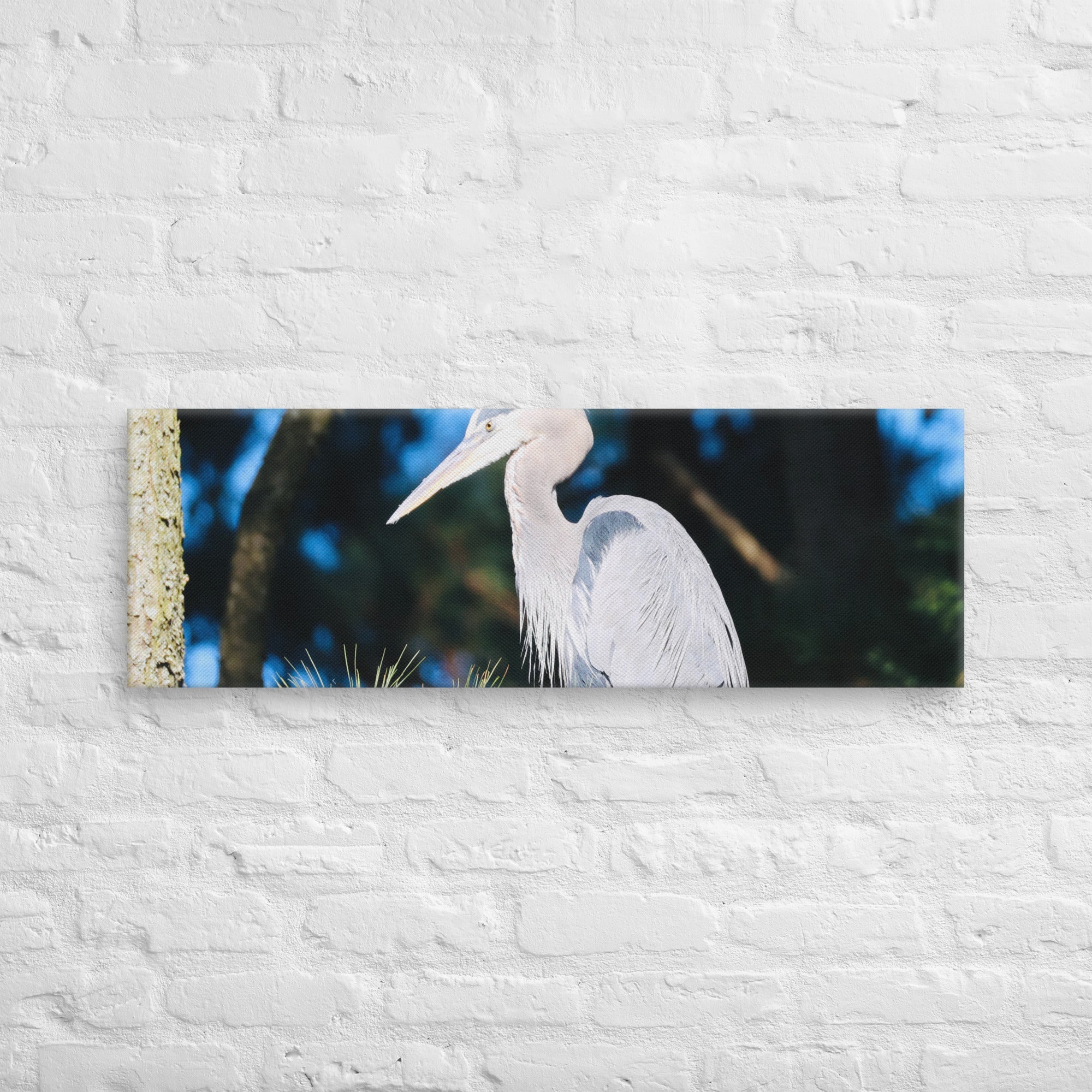 Canvas Great Blue Heron - Nature By Poli Canvas Great Blue HeronNature By Poli Nature By Poli 12″×36″
