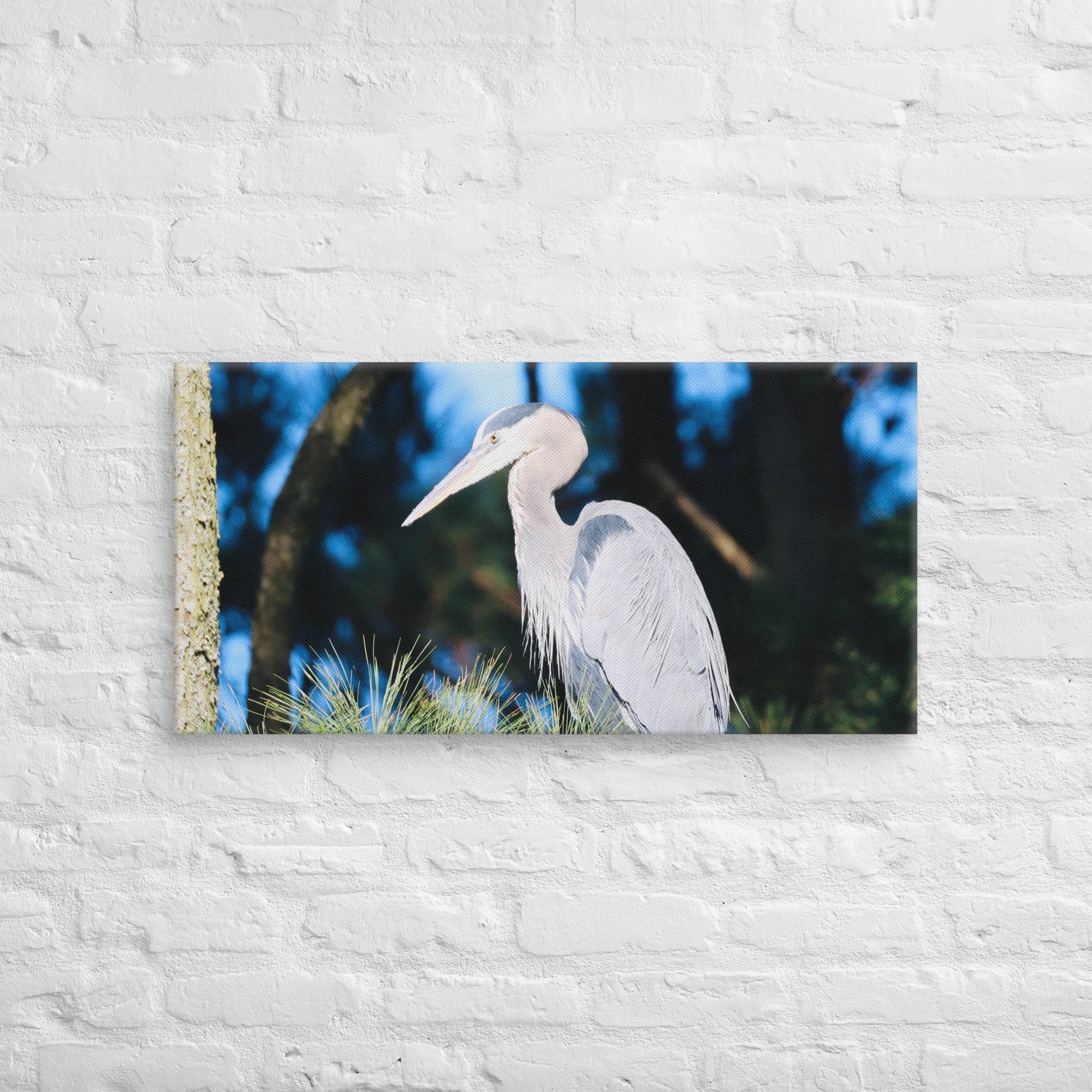 Canvas Great Blue Heron - Nature By Poli Canvas Great Blue HeronNature By Poli Nature By Poli 16″×32″