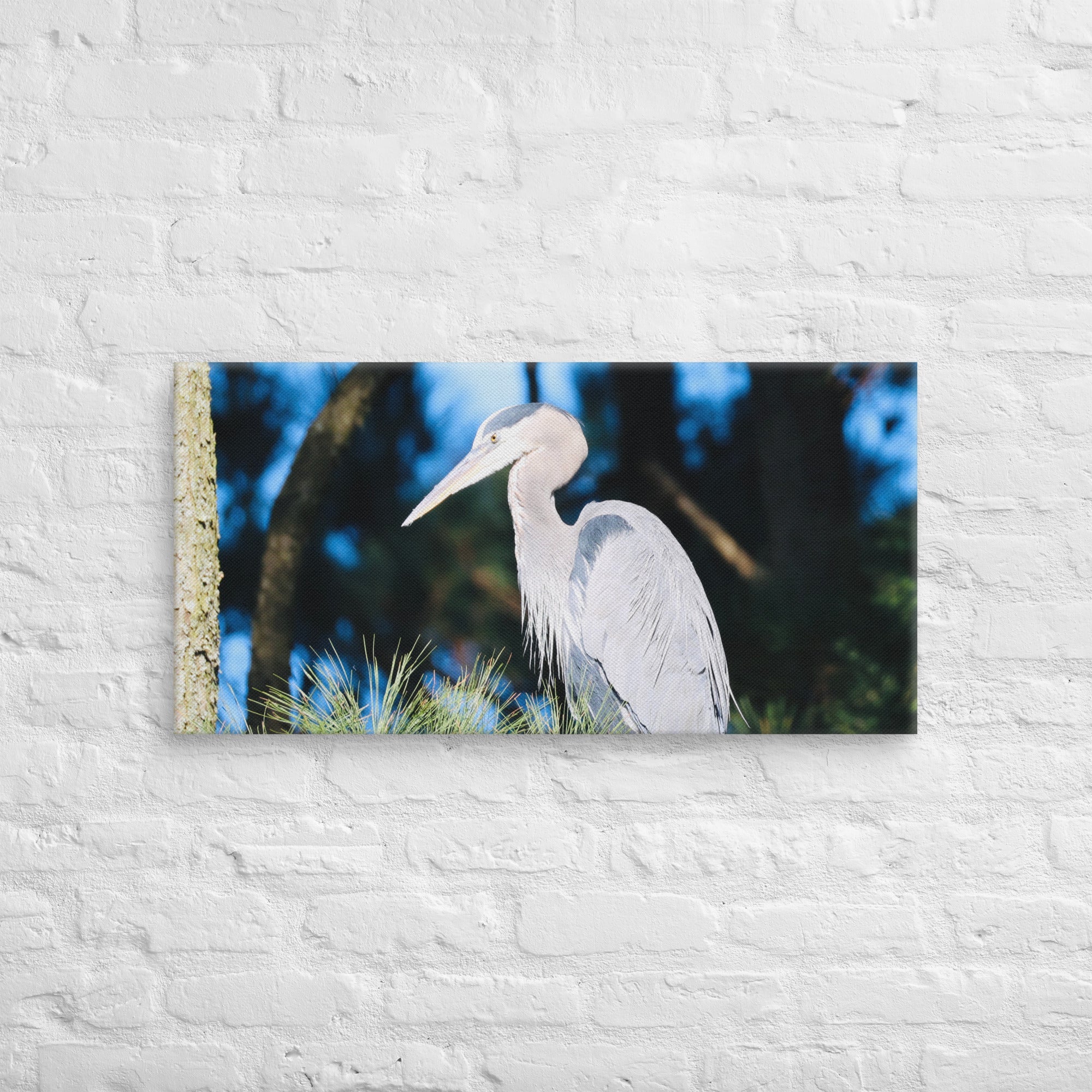 Canvas Great Blue Heron - Nature By Poli Canvas Great Blue HeronNature By Poli Nature By Poli 16″×32″