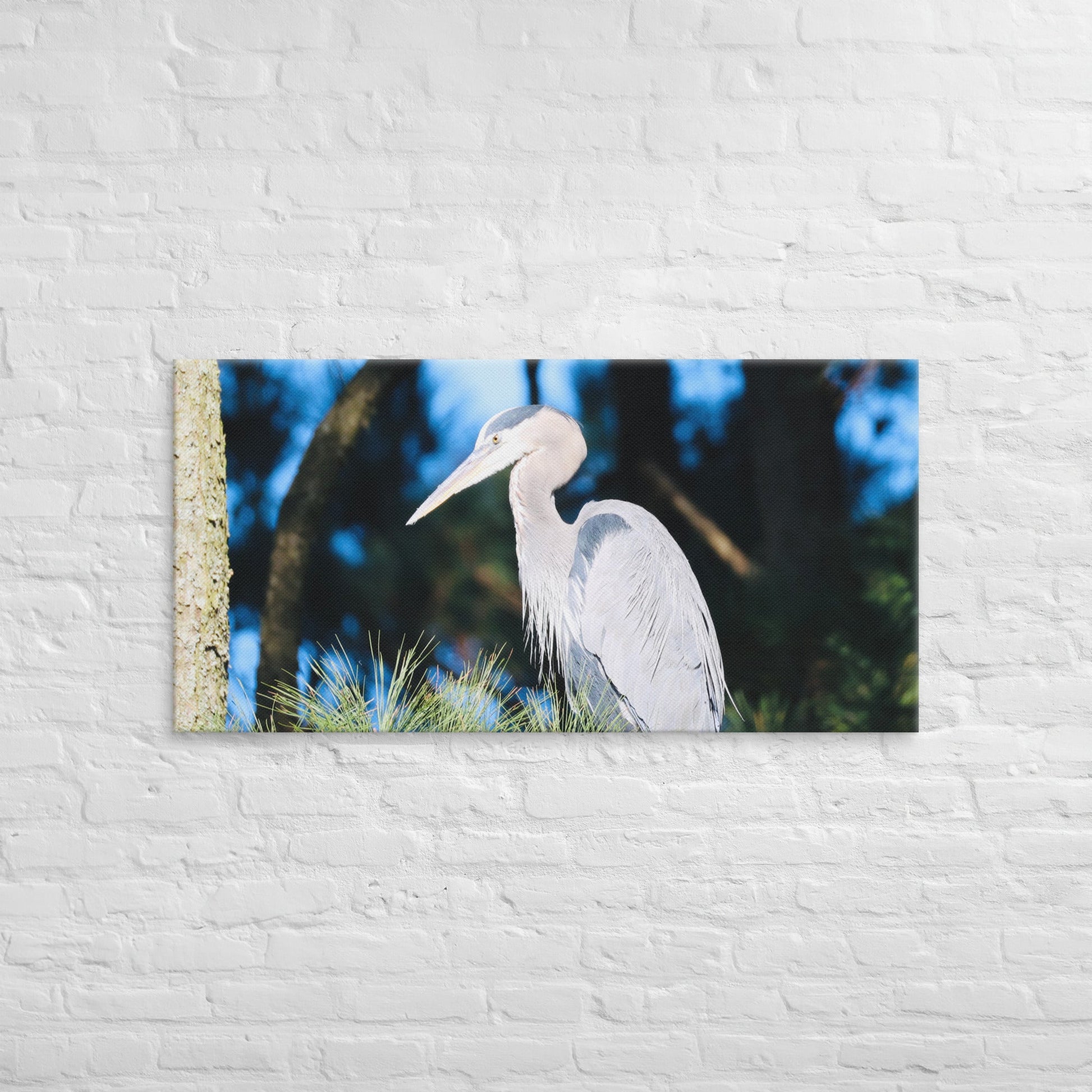 Canvas Great Blue Heron - Nature By Poli Canvas Great Blue HeronNature By Poli Nature By Poli 24″×48″