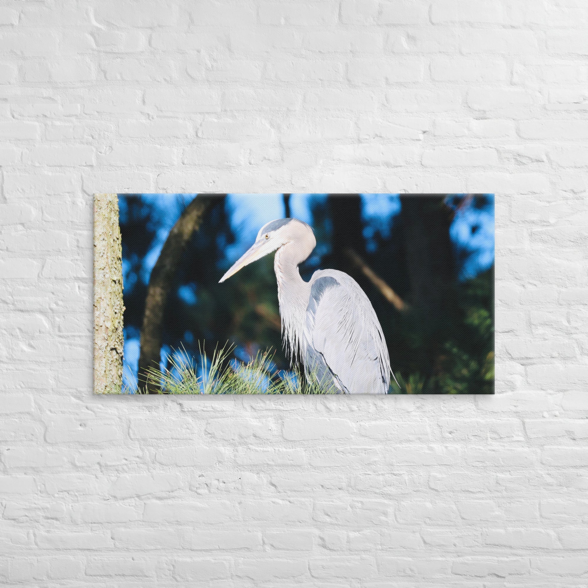 Canvas Great Blue Heron - Nature By Poli Canvas Great Blue HeronNature By Poli Nature By Poli 24″×48″