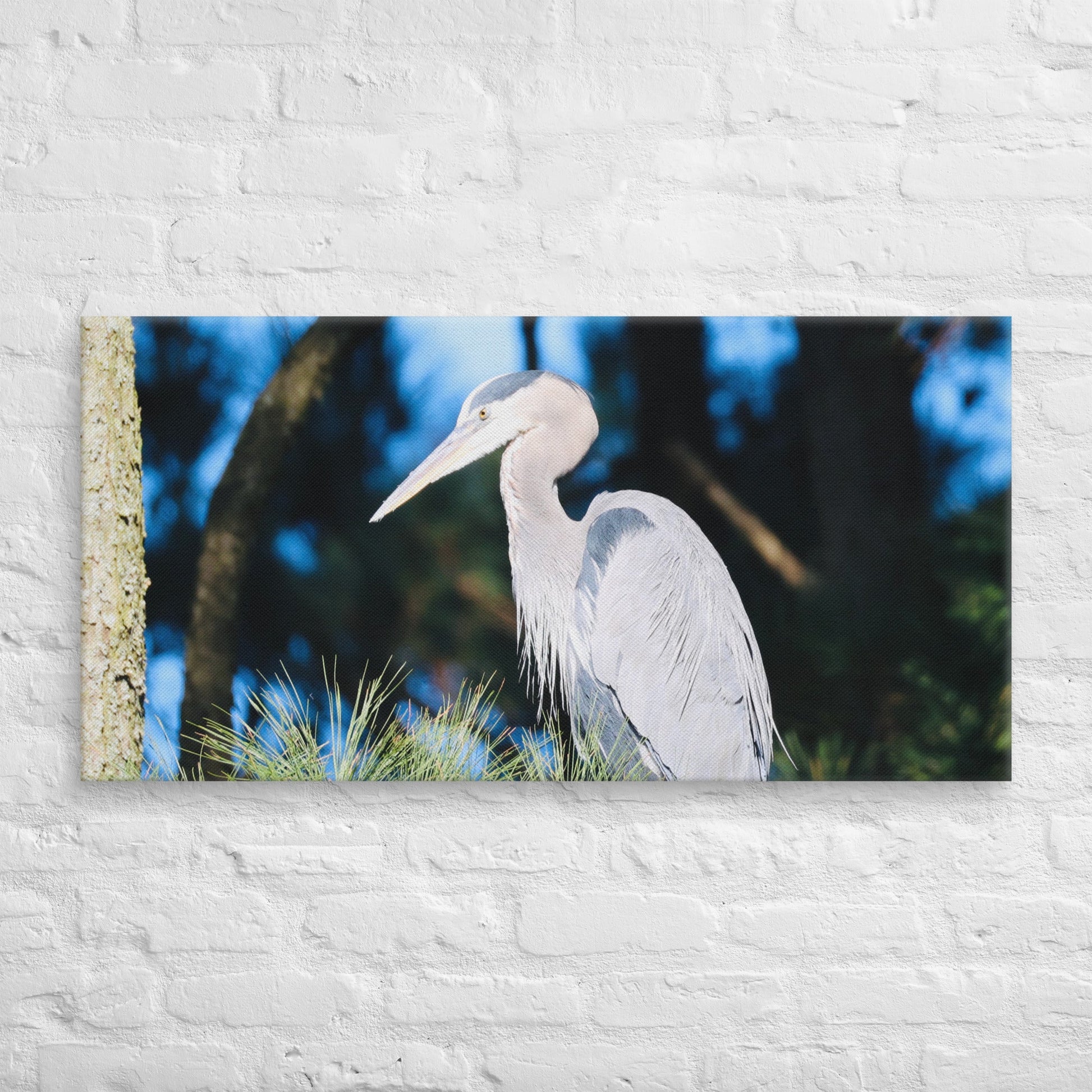 Canvas Great Blue Heron - Nature By Poli Canvas Great Blue HeronNature By Poli Nature By Poli 20″×40″