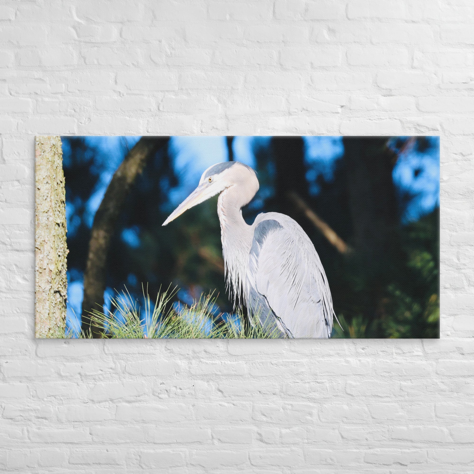 Canvas Great Blue Heron - Nature By Poli Canvas Great Blue HeronNature By Poli Nature By Poli 30″×60″