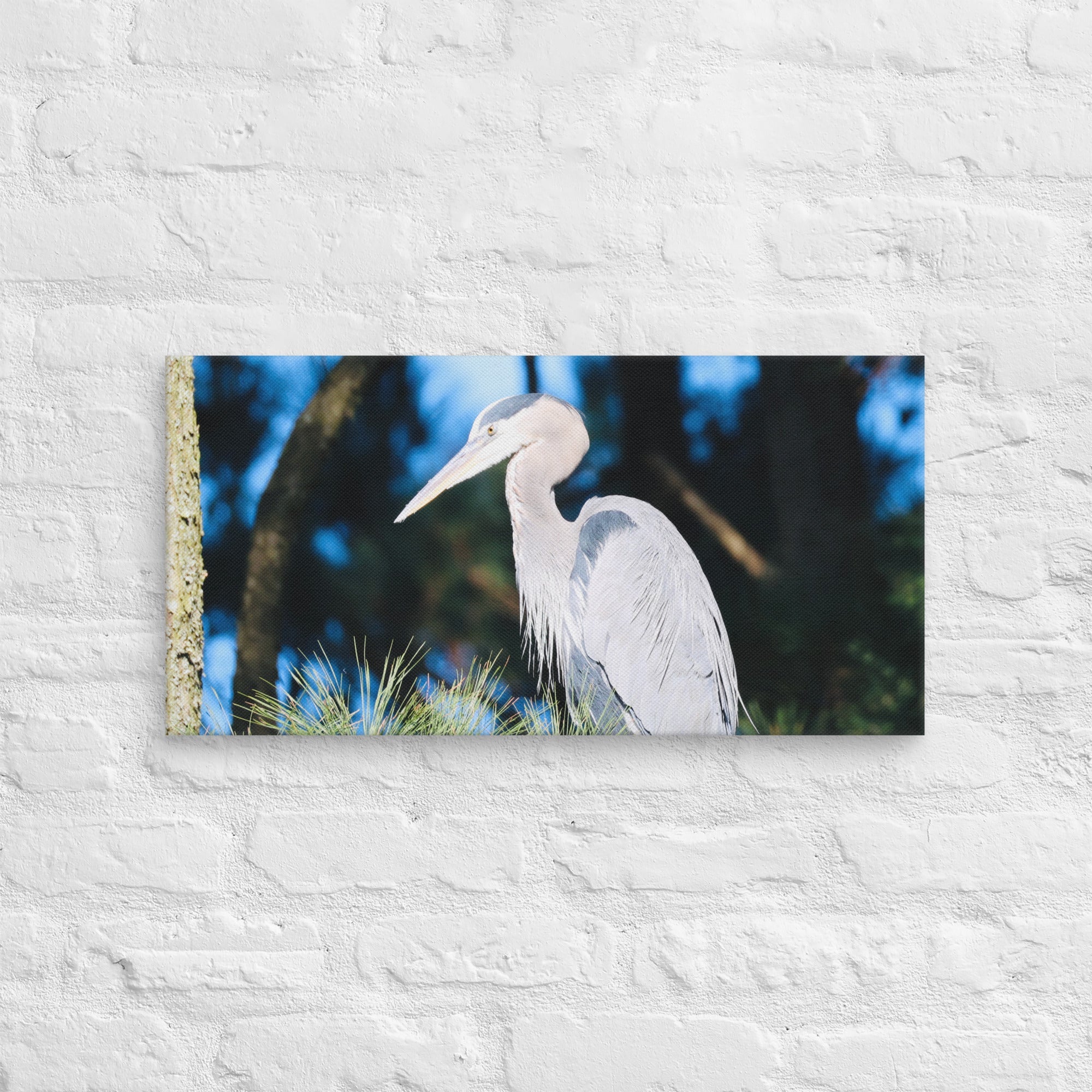 Canvas Great Blue Heron - Nature By Poli Canvas Great Blue HeronNature By Poli Nature By Poli 12″×24″